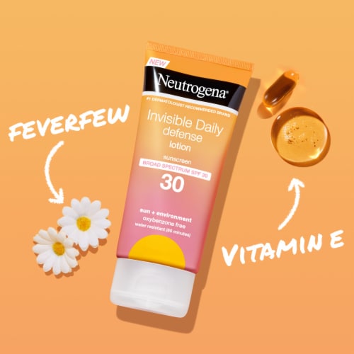 Neutrogena Invisible Daily Defense Sunscreen Lotion Broad Spectrum SPF 30 Perspective: left