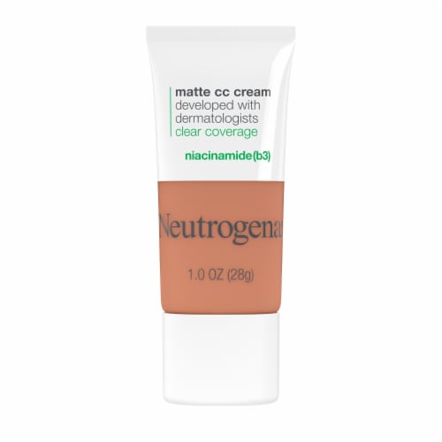 Neutrogena Clear Coverage Flawless Matte CC Cream Hypoallergenic & Oil Free & Fragrance Free Ginger Perspective: left