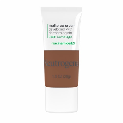 Neutrogena Clear Coverage Flawless Matte CC Cream with Niacinamide Fragrance Free Cinnamon Perspective: left