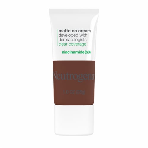Neutrogena Clear Coverage Flawless Matte CC Cream, Full-Coverage Color Correcting Sienna Perspective: left