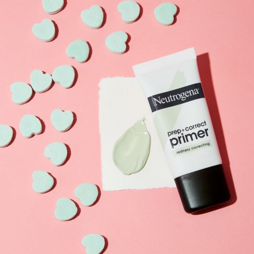 Neutrogena Prep + Correct Green Face Primer for Redness Correcting with Seaweed Extract Perspective: left