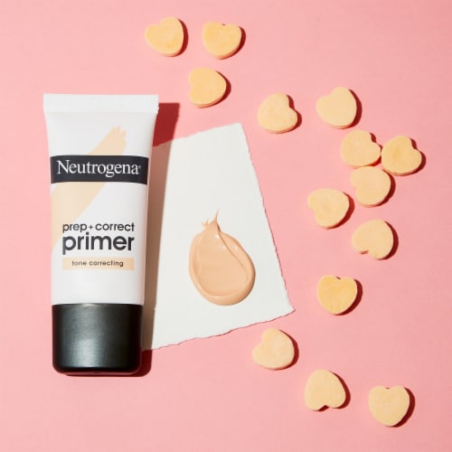 Neutrogena Prep + Correct Peach Face Primer for Tone Correcting with Seaweed Extract Perspective: left