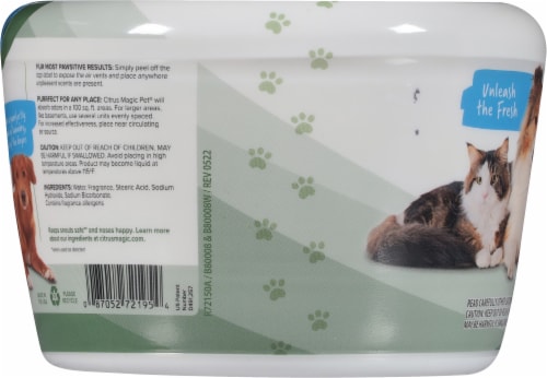 Citrus Magic Pet Solid Air Freshener Pure Linen - 20 oz (566 g) Perspective: left