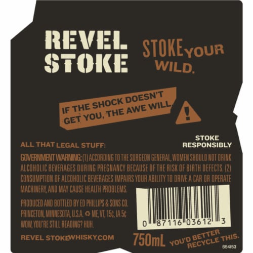 Revel Stoke Shellshocked Roasted Pecan Canadian Whisky Perspective: left