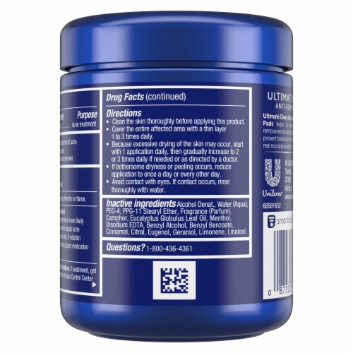 Noxzema Ultimate Clear Anti-Blemish Face Pads Perspective: left