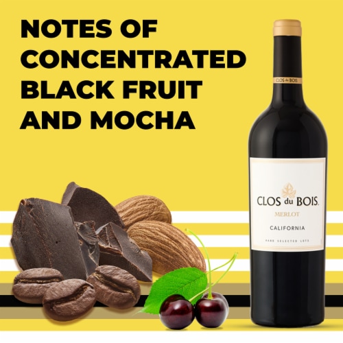Clos du Bois Merlot California Red Wine Perspective: left