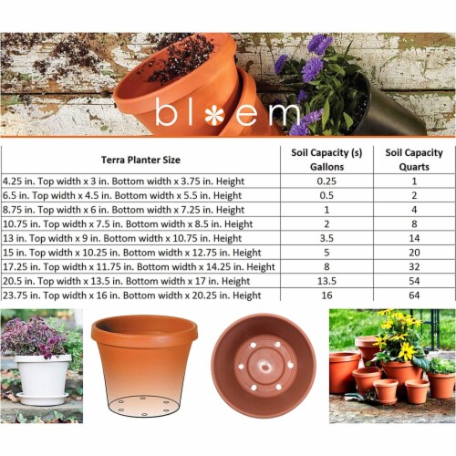 Bloem TR1683 16 in. Terra Pot Planter, Pebble Stone Perspective: left
