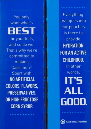 Capri Sun Sport Citrus Rush Flavored Water Beverage Pouches Perspective: left