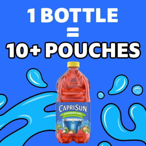 Capri Sun Strawberry Kiwi Flavored Juice Drink Blend, Bottle Perspective: left