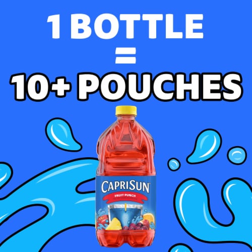 Capri Sun Fruit Punch Flavored Juice Drink Blend, Bottle Perspective: left