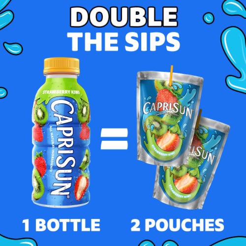 Capri Sun Strawberry Kiwi Naturally Flavored Juice Drink Blend Perspective: left