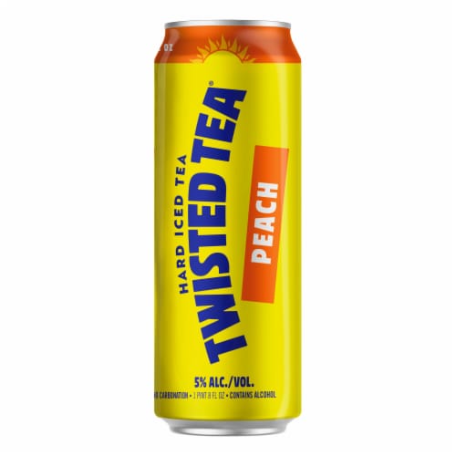 Twisted Tea Peach Hard Iced Tea Perspective: left