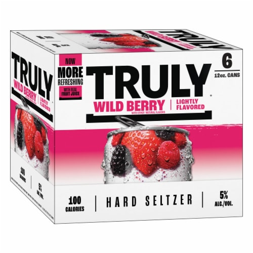 TRULY Wild Berry Hard Seltzer Perspective: left