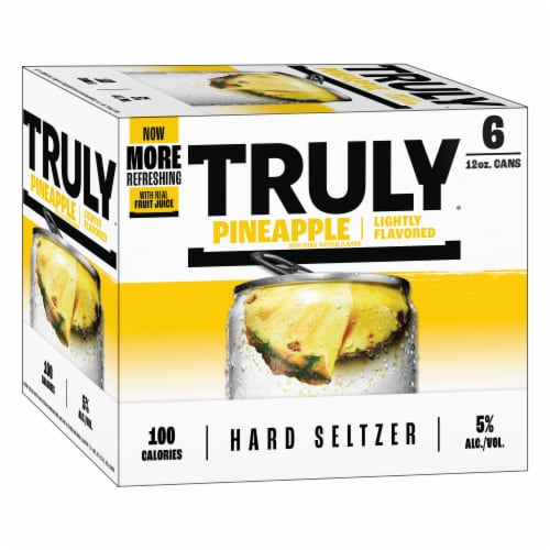 TRULY Pineapple Hard Seltzer Perspective: left