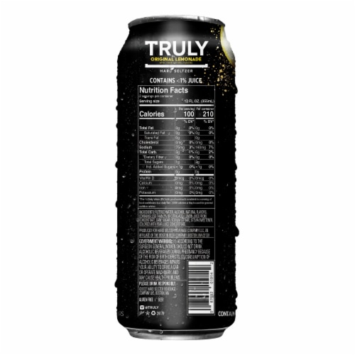Truly Original Lemonade Hard Seltzer Single Can Perspective: left