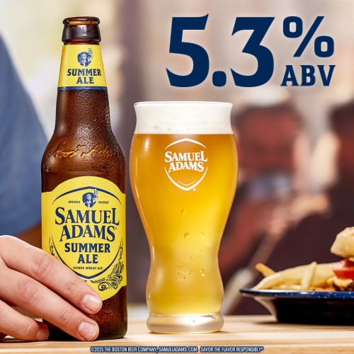 Samuel Adams Winter Lager Seasonal Beer Perspective: left