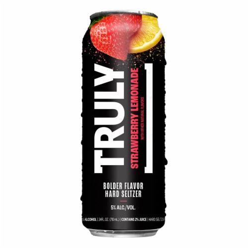 TRULY Hard Seltzer Strawberry Lemonade Perspective: left