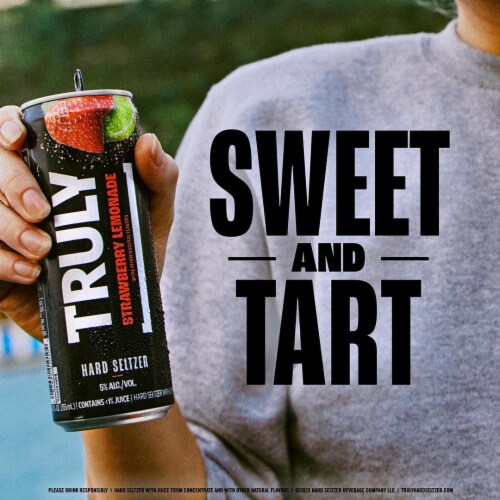 TRULY Hard Seltzer Strawberry Lemonade Perspective: left