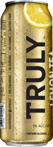 Truly Lemon Tea Hard Seltzer Perspective: left