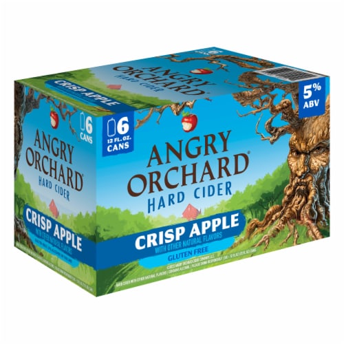 Angry Orchard Crisp Apple Hard Cider Beer Perspective: left