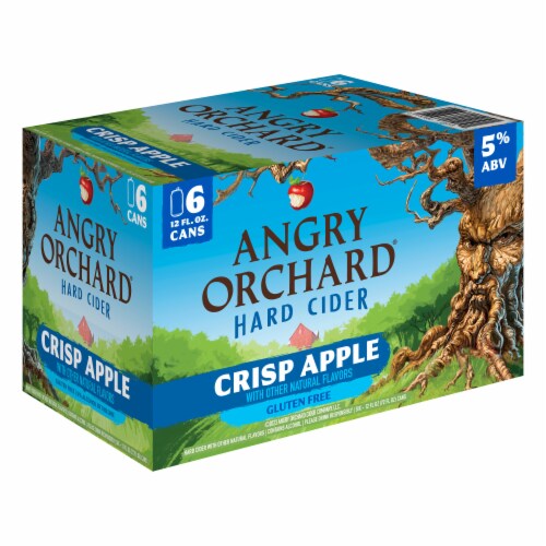 Angry Orchard Crisp Apple Hard Cider Beer Perspective: left