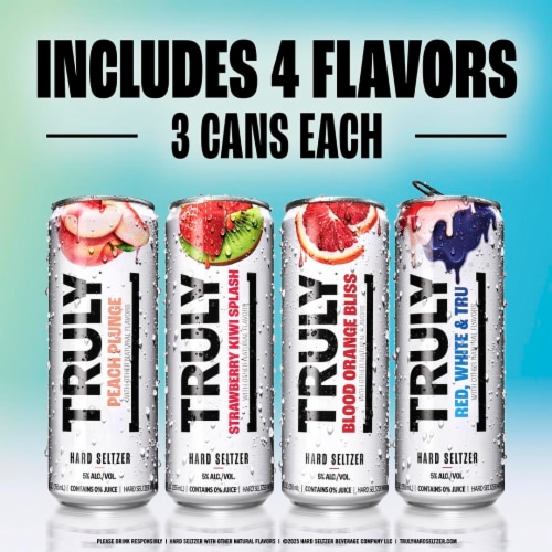 TRULY Hard Seltzer Getaway Pack Variety Perspective: left
