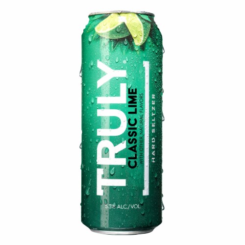 TRULY Classic Lime Margarita Style Hard Seltzer Perspective: left