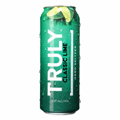 Truly Classic Lime Margarita Style Hard Seltzer Single Can Perspective: left