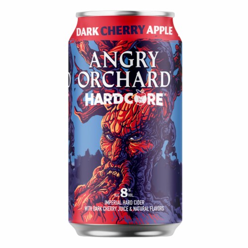Angry Orchard® Hardcore Dark Cherry Apple Hard Cider Beer Perspective: left