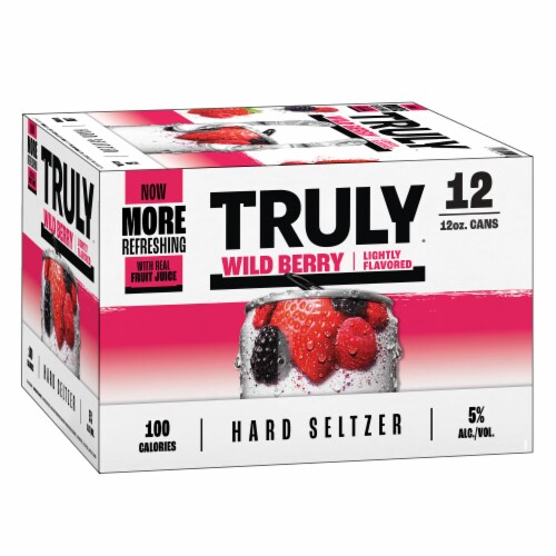 TRULY Wild Berry Hard Seltzer Perspective: left