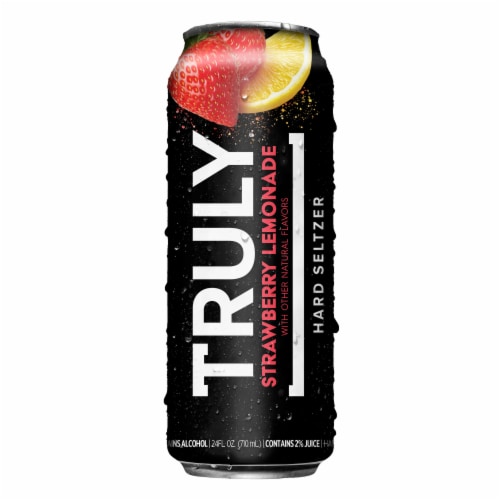 TRULY Hard Seltzer Strawberry Lemonade Perspective: left
