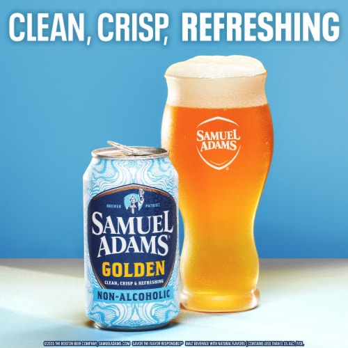 Samuel Adams Gold Rush NonAlcoholic Golden Beer, 6 cans / 12 fl oz
