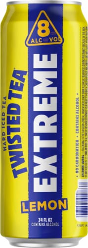 Twisted Tea Extreme Lemon Hard Iced Tea Perspective: left