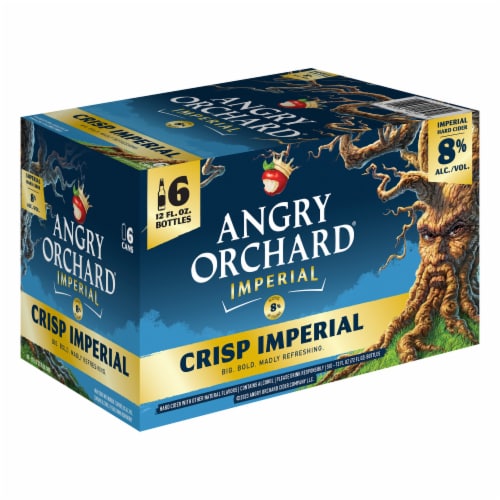 Angry Orchard Crisp Imperial Hard Cider Beer Perspective: left
