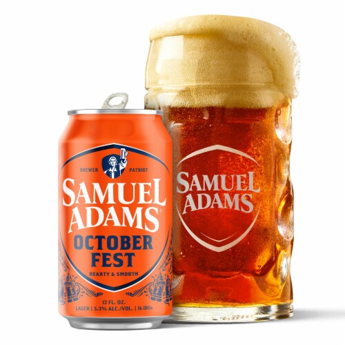 Samuel Adams Octoberfest Seasonal Beer Perspective: left