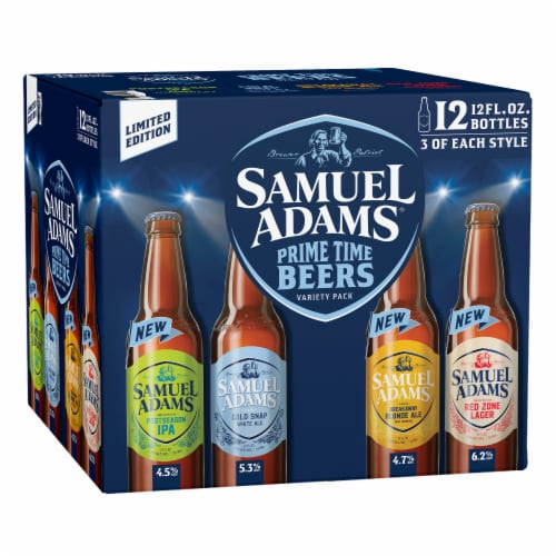 Samuel Adams Beers for Cheers Seasonal Variety Beer Perspective: left