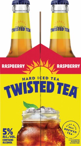Twisted Tea Raspberry Hard Iced Tea Perspective: left