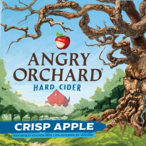 Angry Orchard Traditional Dry Hard Cider Perspective: left