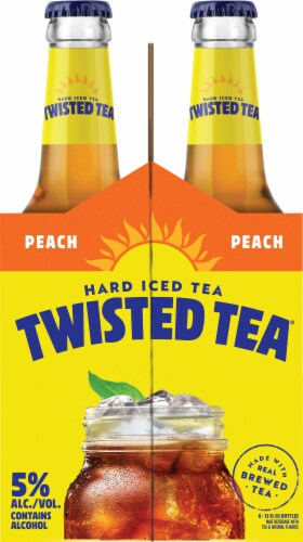 Twisted Tea Peach Hard Iced Tea (6 Pack) Perspective: left