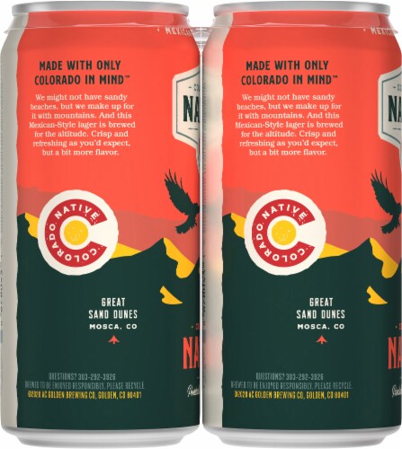 Colorado Nativa Mexican Style Lager Beer Perspective: left