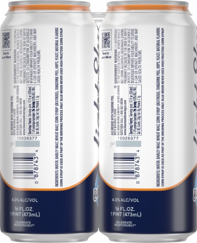 Blue Moon Light Sky Beer Perspective: left
