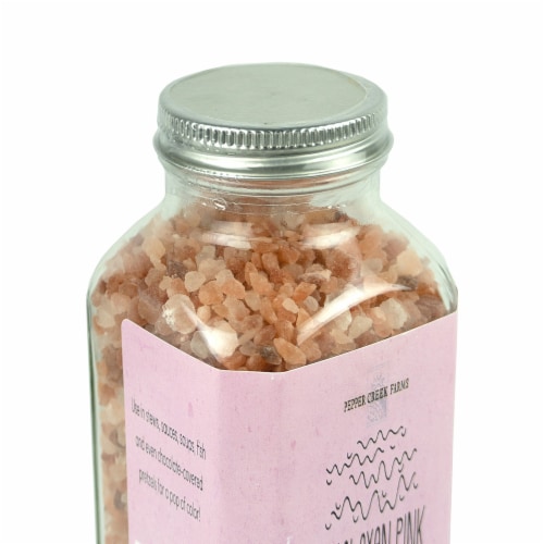 Pepper Creek Farms Himalayan Pink Sea Salt Stout Kosher Certified 20 oz Jar Perspective: left