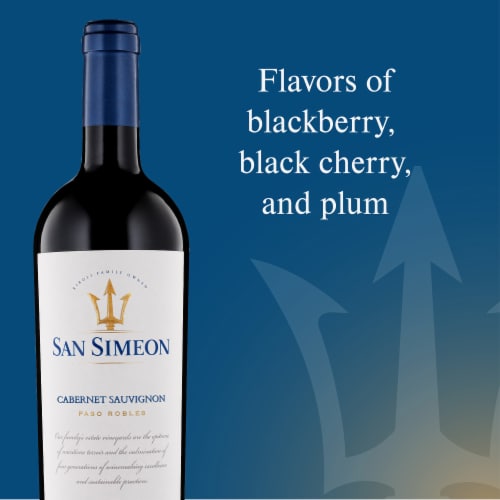 San Simeon Estate Reserve Cabernet Sauvignon California Red Wine Perspective: left