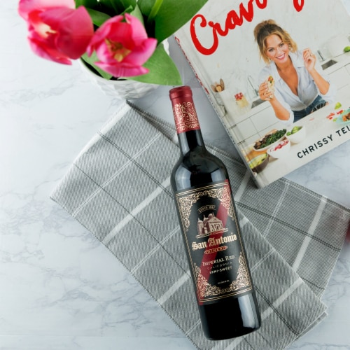 San Antonio Specialty Imperial Red California Semi-Sweet Red Wine Perspective: left
