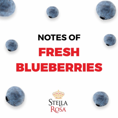 Stella Rosa Blueberry Semi Sweet Italian Red Wine Perspective: left