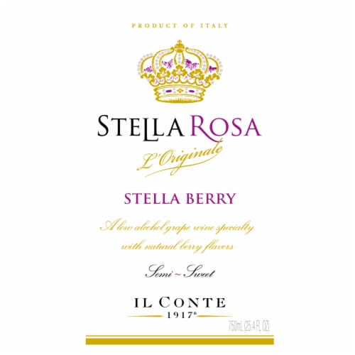 Stella Rosa Berry Semi-Sweet Red Wine Perspective: left