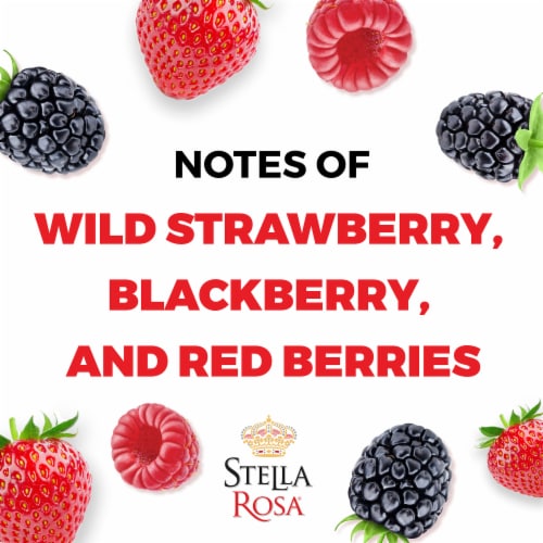 Stella Rosa Berry Semi-Sweet Italian Rosé Wine Perspective: left