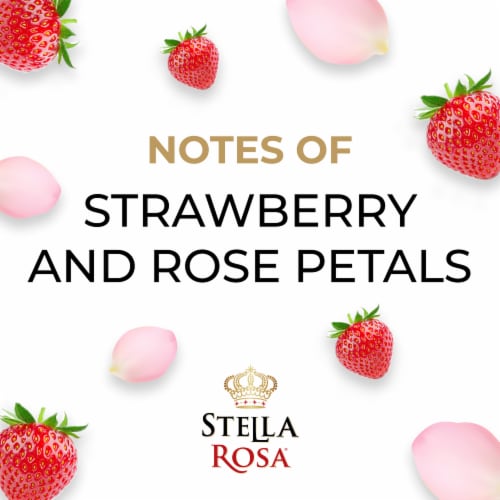 Stella Rosa Pink Italian Semi-Sweet Rose Wine Perspective: left