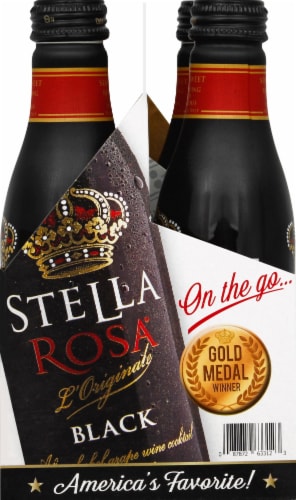 Stella Rosa Black Semi-Sweet Red Wine 4Pk Perspective: left