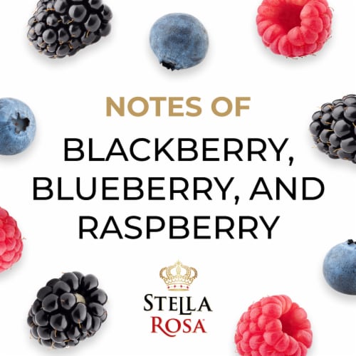 Stella Rosa Black Semi-Sweet Italian Red Wine Perspective: left